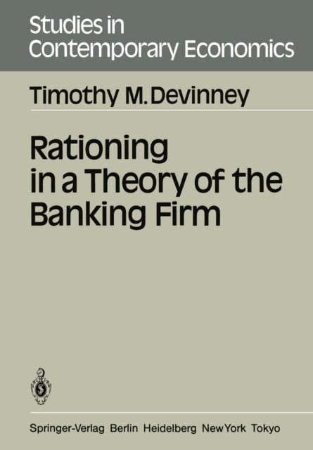 Rationing in a Theory of the Banking Firm, PDF eBook