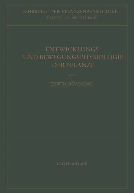 Entwicklungs- und Bewegungsphysiologie der Pflanze, PDF eBook