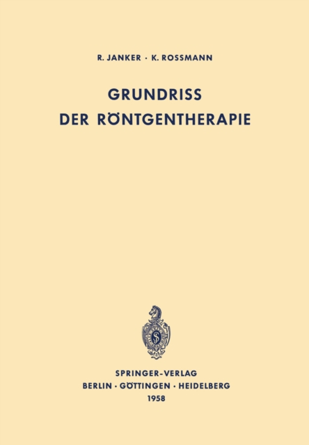 Grundriss der Rontgentherapie, PDF eBook