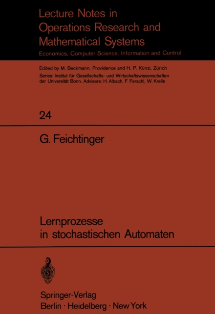 Lernprozesse in stochastischen Automaten, PDF eBook