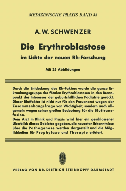 Die Erythroblastose im Lichte der neuen Rh-Forschung, PDF eBook