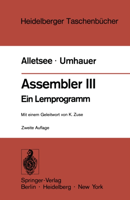 Assembler III : Ein Lernprogramm, PDF eBook