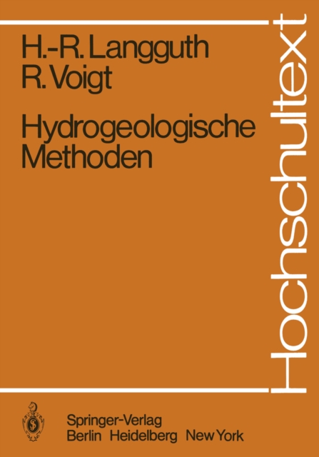 Hydrogeologische Methoden, PDF eBook