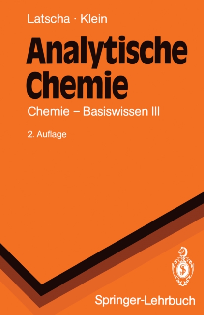 Analytische Chemie : Chemie - Basiswissen III, PDF eBook