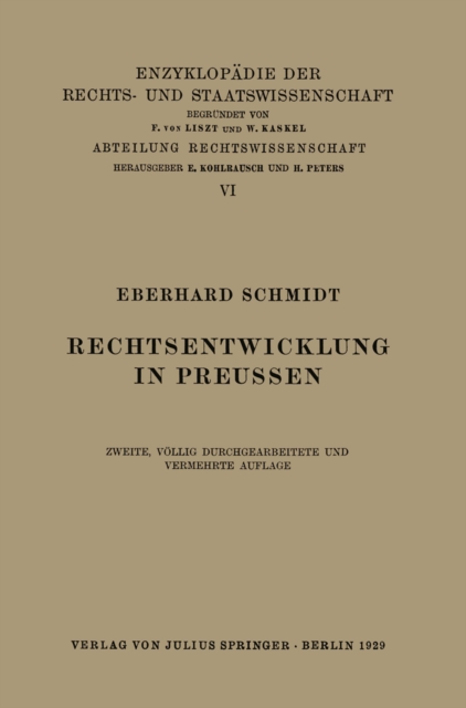 Rechtsentwicklung in Preussen, PDF eBook