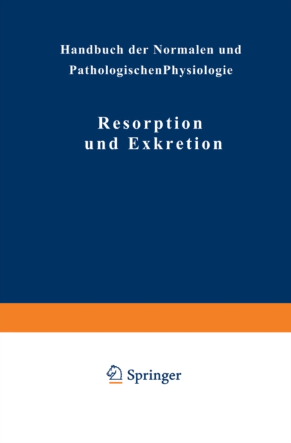 Resorption und Exkretion, PDF eBook