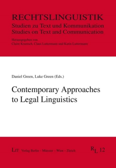 Contemporary Approaches to Legal Linguistics, Paperback / softback Book