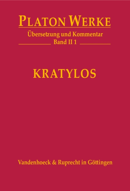 Kratylos : Ubersetzung und Kommentar, PDF eBook