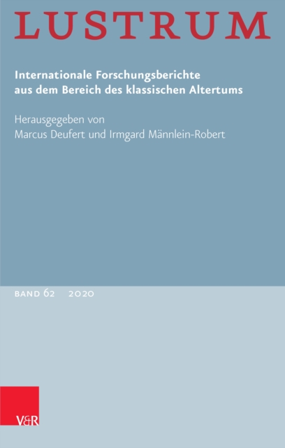 Lustrum Band 62 - 2020, PDF eBook