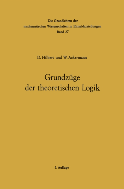 Grundzuge der theoretischen Logik, PDF eBook