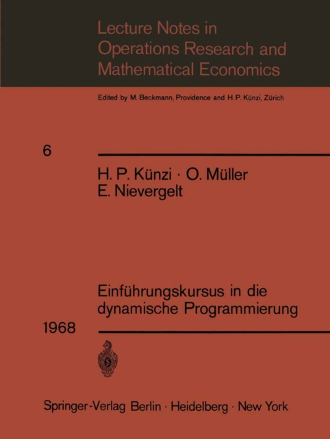 Einfuhrungskursus in die dynamische Programmierung, PDF eBook