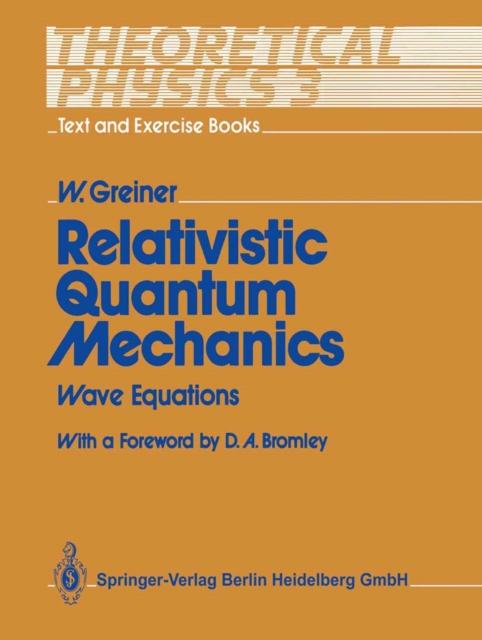 Relativistic Quantum Mechanics : Wave Equations, PDF eBook