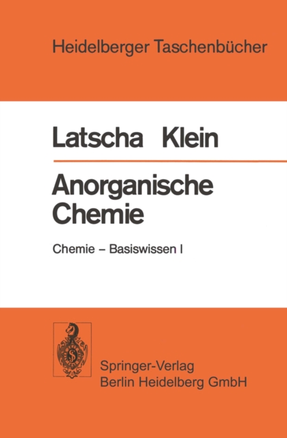 Anorganische Chemie : Chemie-Basiswissen I, PDF eBook