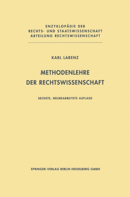 Methodenlehre der Rechtswissenschaft, PDF eBook