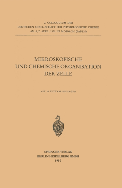 Mikroskopische und Chemische Organisation der Zelle, PDF eBook
