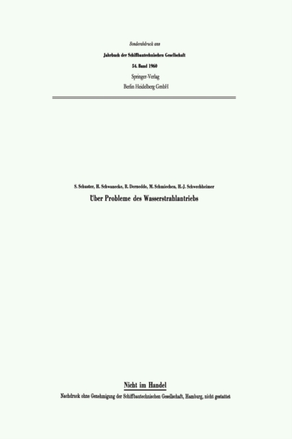 Uber Probleme des Wasserstrahlantriebs, PDF eBook