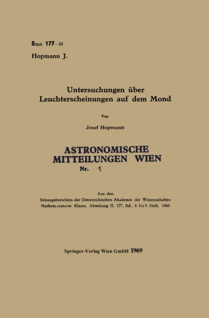 Untersuchungen uber Leuchterscheinungen auf dem Mond, PDF eBook