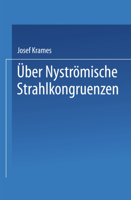 Uber Nystromische Strahlkongruenzen, PDF eBook