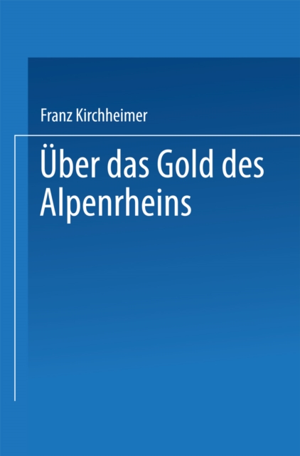 Uber das Gold des Alpenrheins, PDF eBook