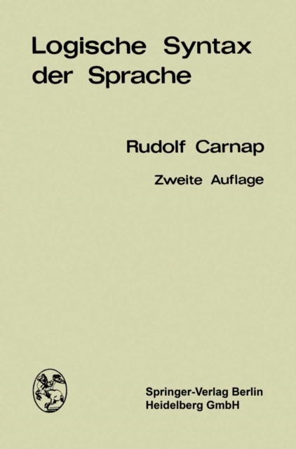 Logische Syntax der Sprache, PDF eBook