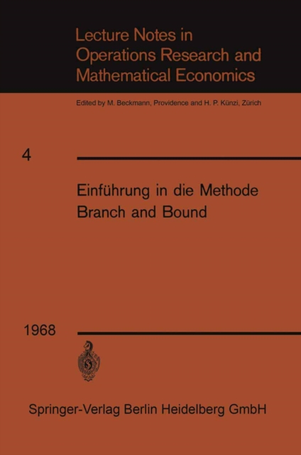 Einfuhrung in die Methode Branch and Bound, PDF eBook