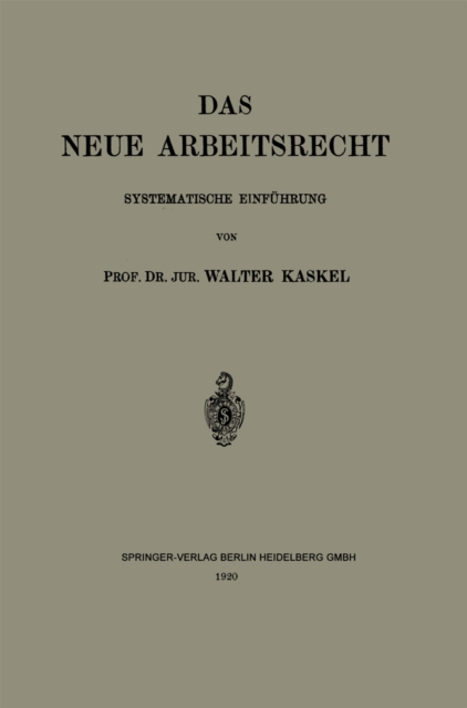 Das neue Arbeitsrecht : systematische Einfuhrung, PDF eBook