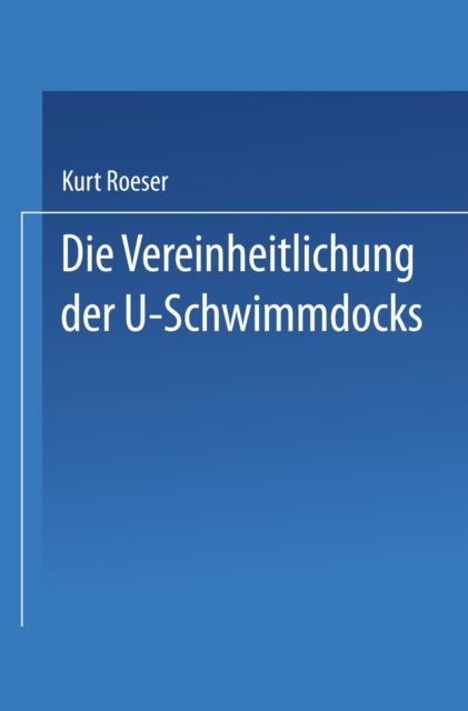Die Vereinheitlichung der ?-Schwimmdocks, PDF eBook