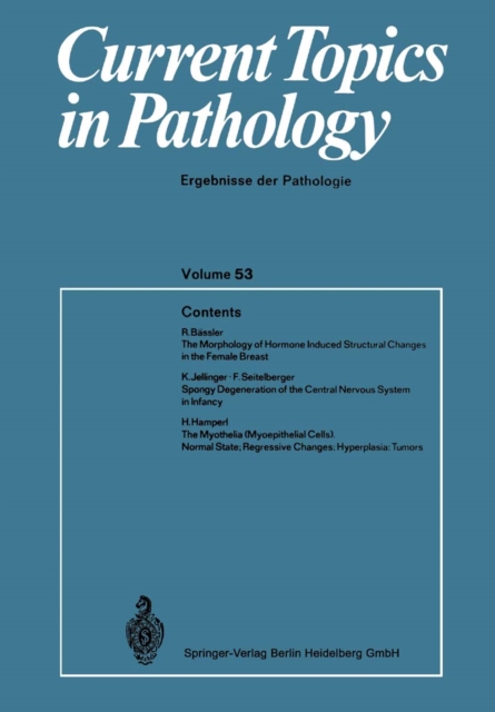 Current Topics in Pathology : Ergebnisse der Pathology, PDF eBook