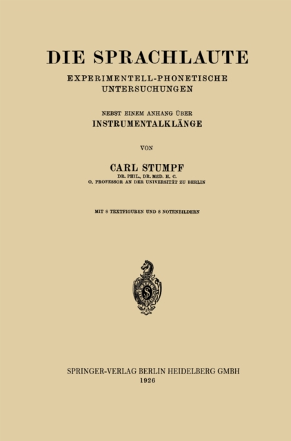 Die Sprachlaute : Experimentell-Phonetische Untersuchungen, PDF eBook