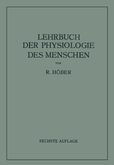 Lehrbuch der Physiologie des Menschen, PDF eBook