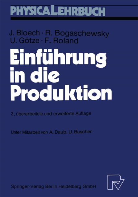 Einfuhrung in die Produktion, PDF eBook