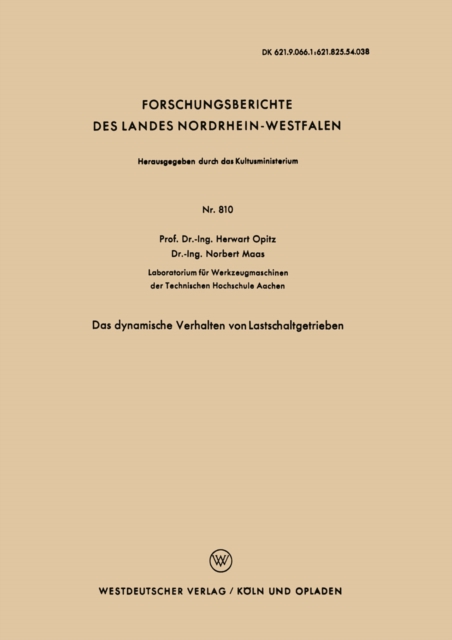 Das dynamische Verhalten von Lastschaltgetrieben, PDF eBook