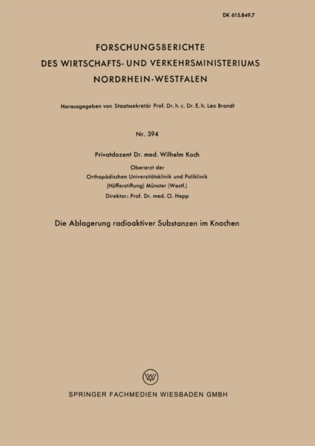 Die Ablagerung radioaktiver Substanzen im Knochen, PDF eBook