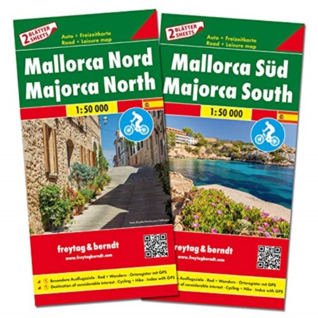 Mallorca Road Map, 2 Sheets with Guide 1:50 000, Sheet map, folded Book