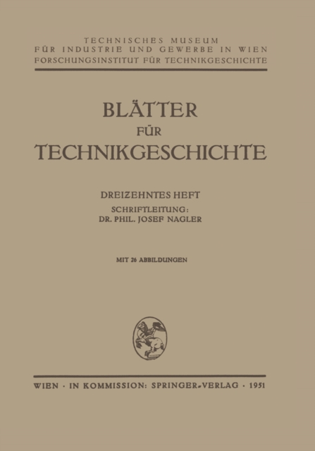 Blatter fur Technikgeschichte, PDF eBook