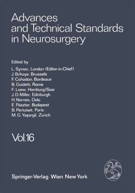 Advances and Technical Standards in Neurosurgery, PDF eBook