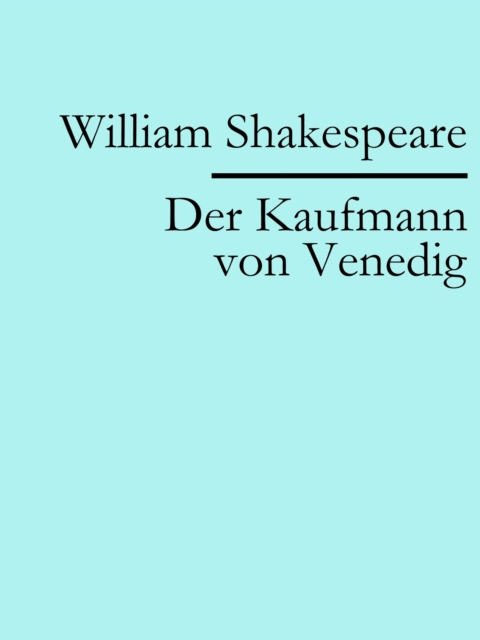 Der Kaufmann von Venedig, EPUB eBook