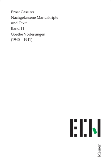 Goethe Vorlesungen (1940-1941), PDF eBook
