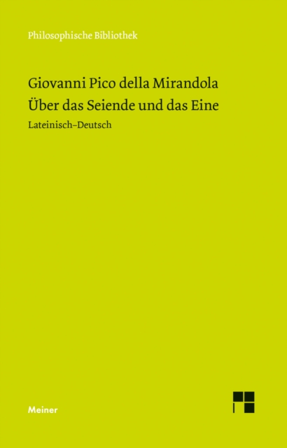 Uber das Seiende und das Eine : Zweisprachige Ausgabe, PDF eBook