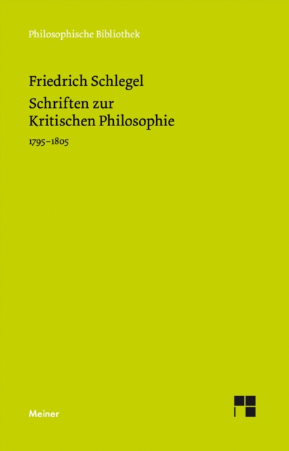 Schriften zur Kritischen Philosophie, PDF eBook