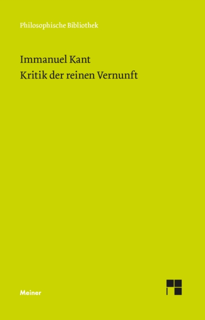 Kritik der reinen Vernunft, PDF eBook