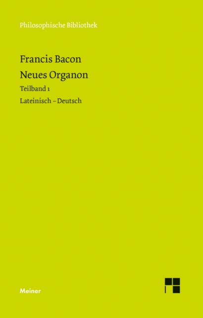 Neues Organon. Teilband 1 : Zweisprachige Ausgabe, PDF eBook