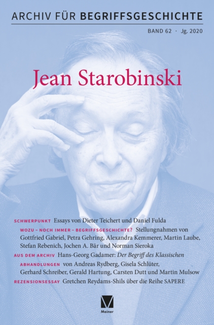 Archiv fur Begriffsgeschichte. Band 62: Jean Starobinski, PDF eBook