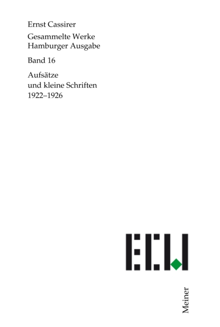 Aufsatze und kleine Schriften 1922-1926, PDF eBook