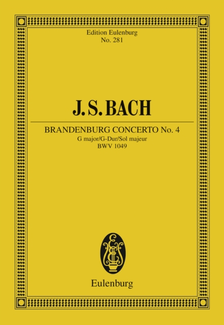 Brandenburg Concerto No. 4 G major : BWV 1049, PDF eBook