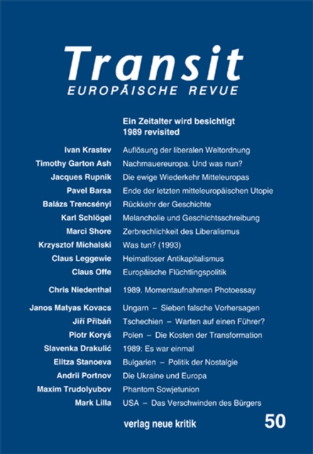 Transit 50. Europaische Revue : Ein Zeitalter wird besichtigt. 1989 revisited, EPUB eBook