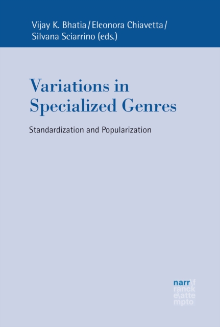 Variations in Specialized Genres : Standardization and Popularization, PDF eBook