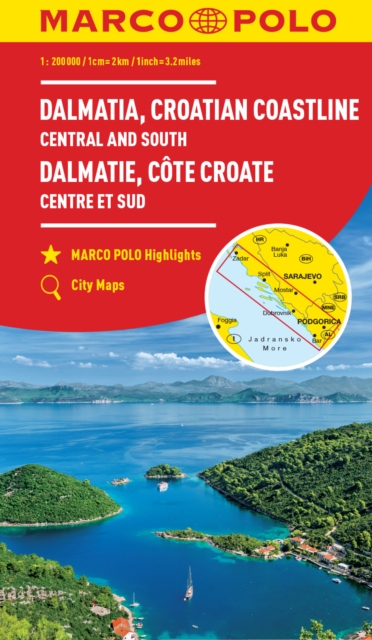 Croatia Dalmatian Coast Marco Polo Map, Sheet map, folded Book
