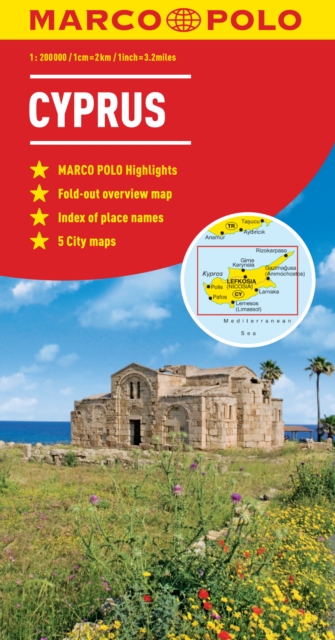 Cyprus Marco Polo Map, Sheet map, folded Book