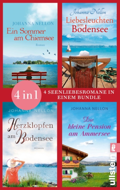 Ein Sommer am Chiemsee // Liebesleuchten am Bodensee // Herzklopfen am Bodensee // Die kleine Pension am Ammersee : 4 Romane in einem Bundle, EPUB eBook